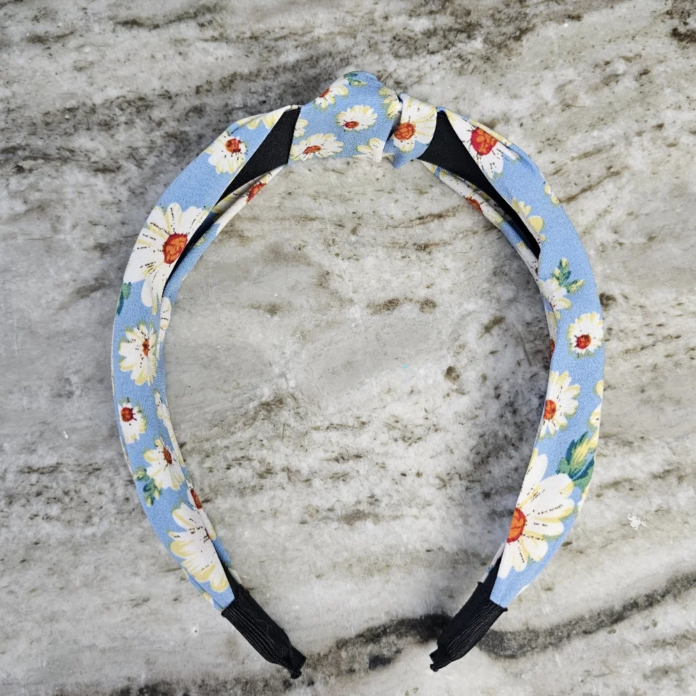SALE New Daisy Top Knot Casual Headband Light Blue